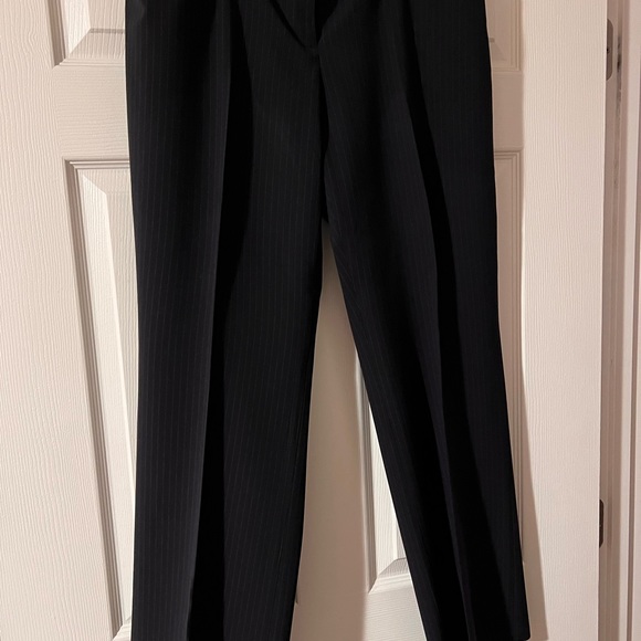Tahari 3 piece suit. Black with white pin stripe. Like new - Picture 3 of 9